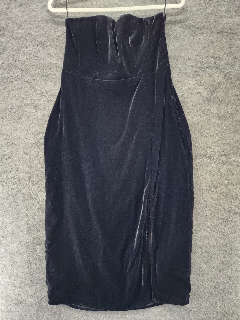 H&M Strapless Dress Womens 10 Black Velvet